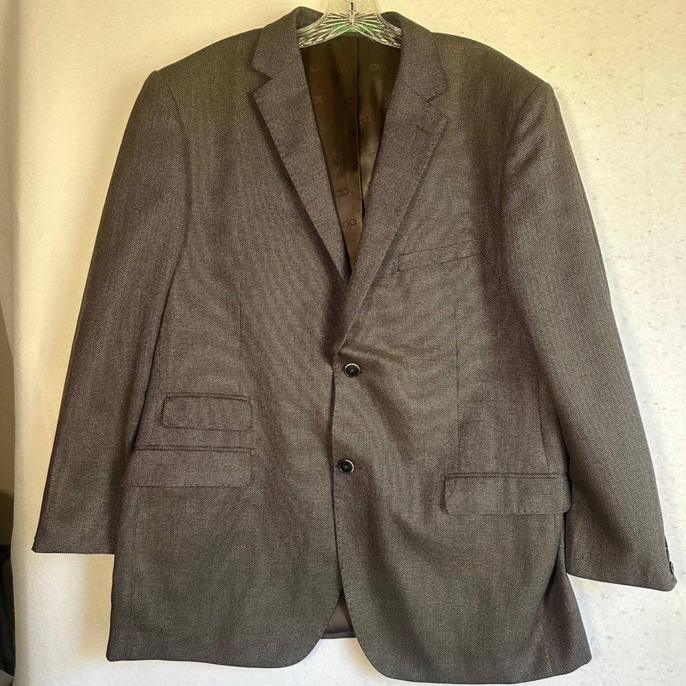 Bianco Brioni Firenze Brown High Twist Biella Sport Coat Blazer 46R Mens